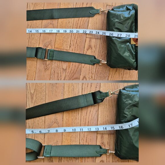 A New Day SOPHIE Olive Green Recycled Nylon Detachable Crossbody Strap Purse - Picture 16 of 16